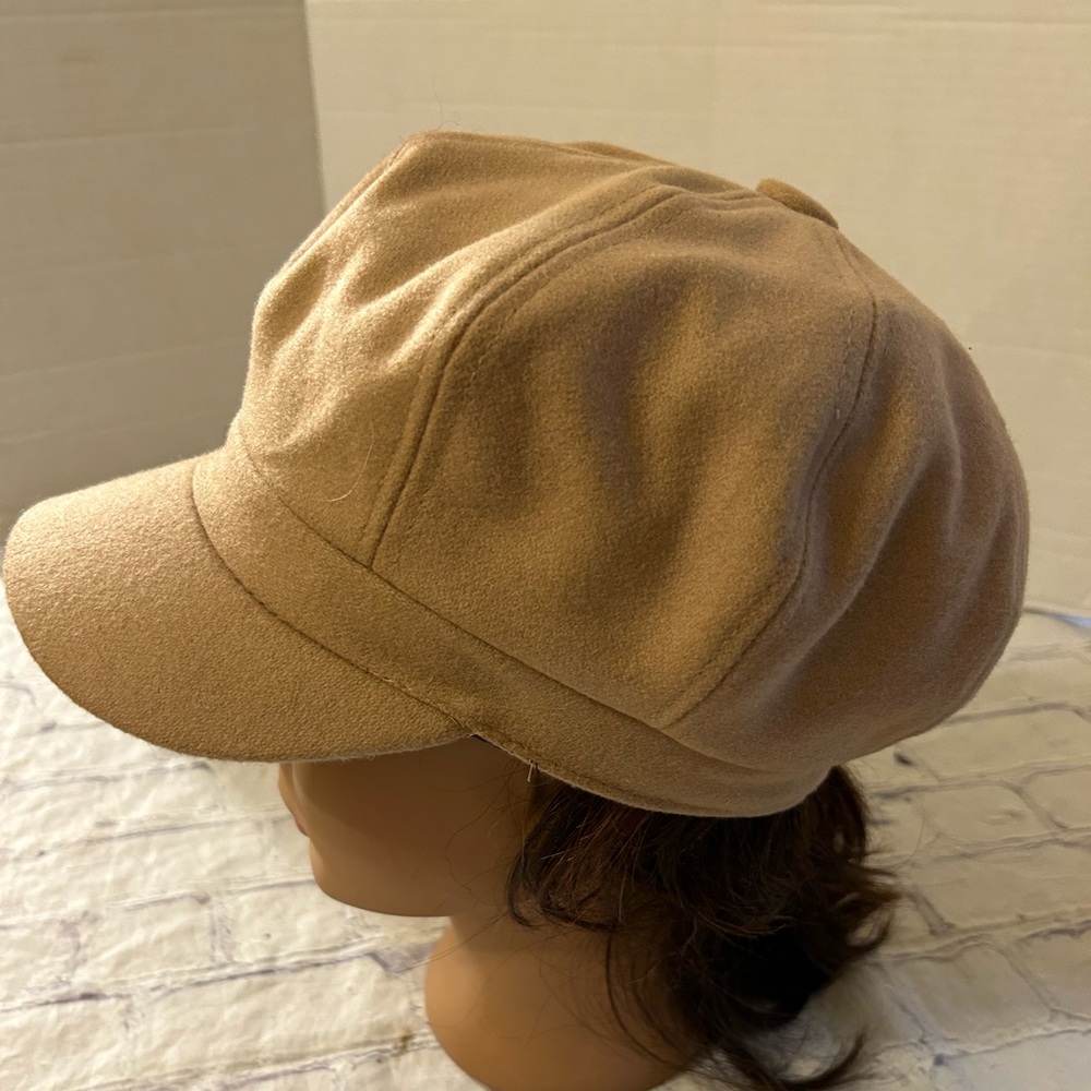 CAMEL COLOR ELASTIC BACK WOMEN’S CAP FULLY LINED NEUTRAL